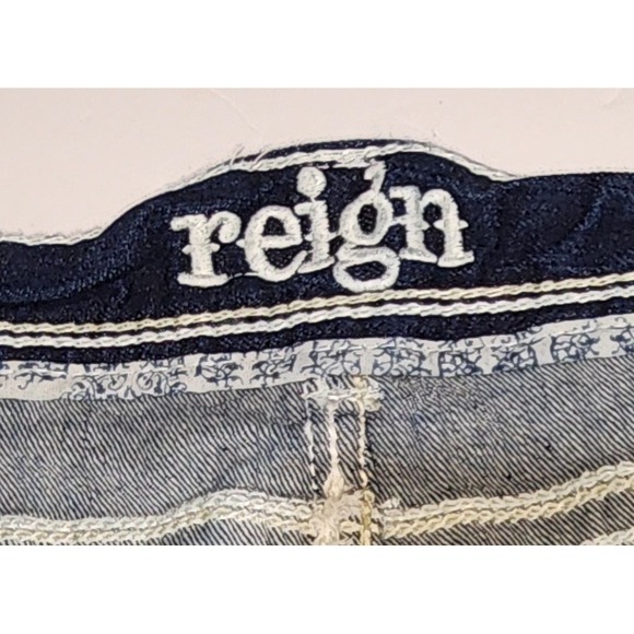 Reign Denim Jeans Plus Size Dark Wash Bootcut Flared White Stitch Size 24 - NWT - Picture 3 of 7